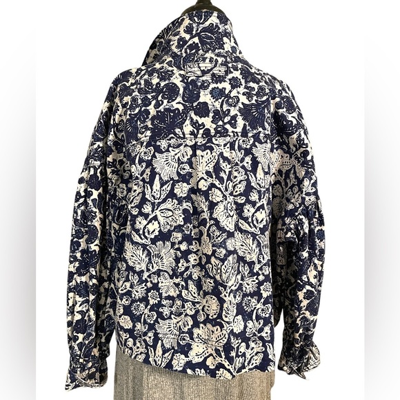Ulla Johnson Denim Floral Griffin Jacket size Large, sold out everywhere​ - Picture 8 of 8